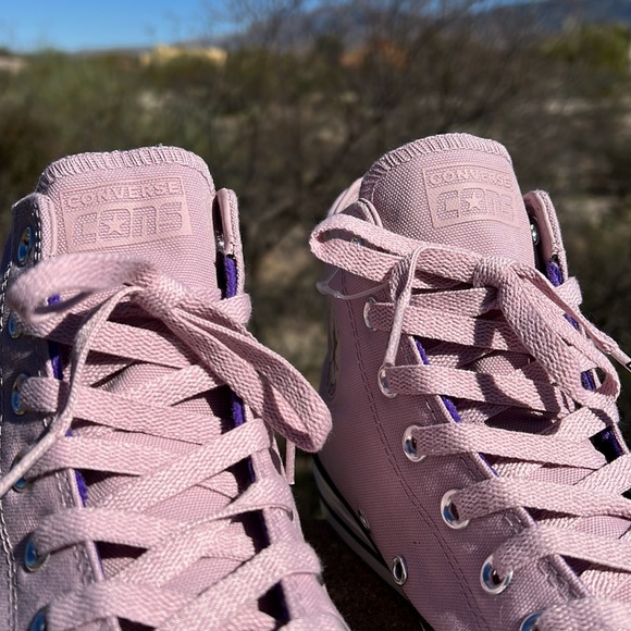 New Converse Pink & Purple CTAS Pro Hi Top Sneakers - Picture 4 of 17